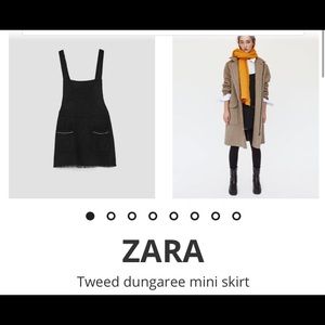 tweed dungaree skirt